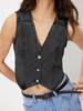 Women's V-neck Denim Vest Top - European & American Style