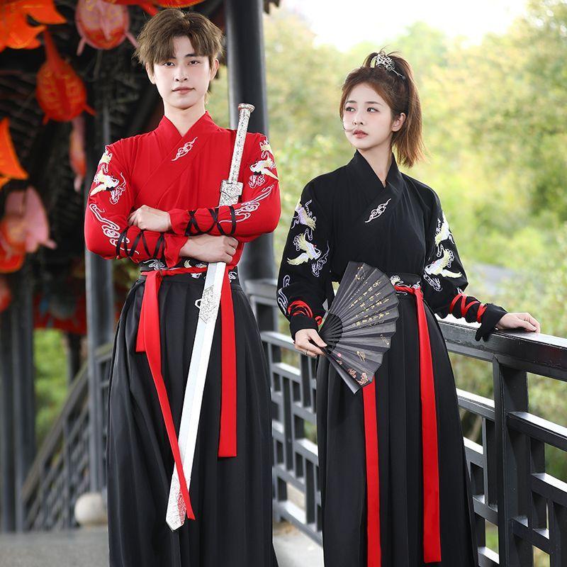 Hanfu mužský čínský styl pár šermířský oblek pro ženy a muže