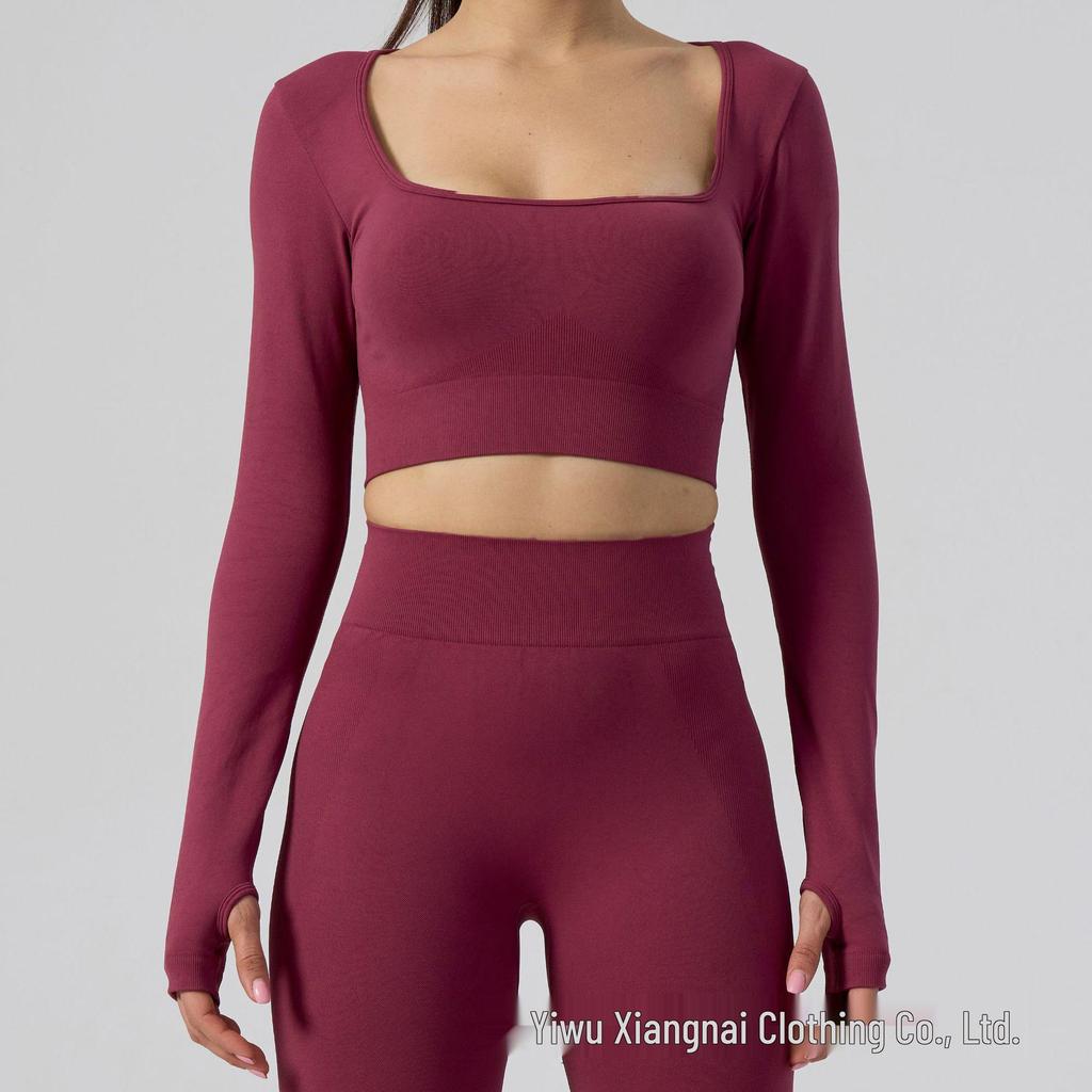 New Seamless Women's Yoga Set: Sports Bra, Fingerless Gloves, and Hip-Lifting Shorts for Fitness