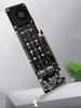 PCIeX16 To M.2 RAID Adapter M Key 4 NVME Expansion Card 4x32Gbps M2 NVME Extended Card Support SSD 2280/2260/2242/2230