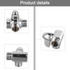 Faucets Fixtures Garden Diverter Valve 1 X G1/2 Inch Plating T Shape Three Way Wall-Mount Practical Replacement