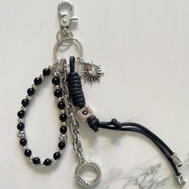 Punk-Stil Kurze Kette Schlüsselanhänger Taillen-Hängedekoration Einfacher Schlüsselanhänger Hängendes Ornament Handtaschen-Anhänger