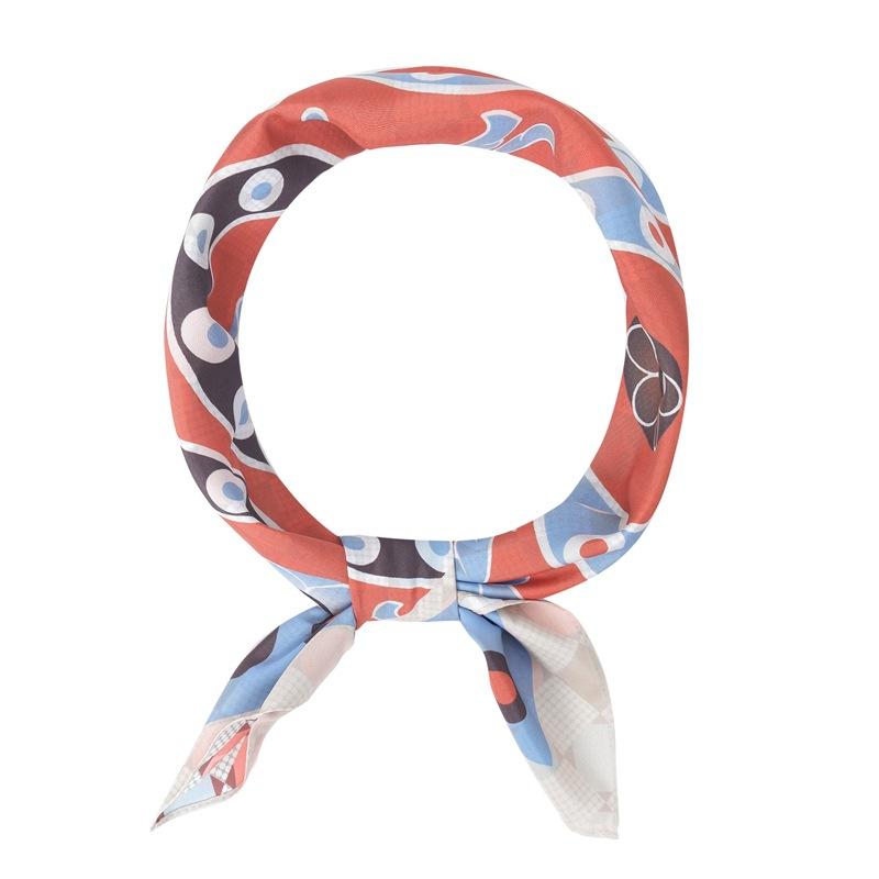 Zhonggao Youpin 2025 new spring, summer and autumn thin headscarf double-sided printed silk scarf square scarf