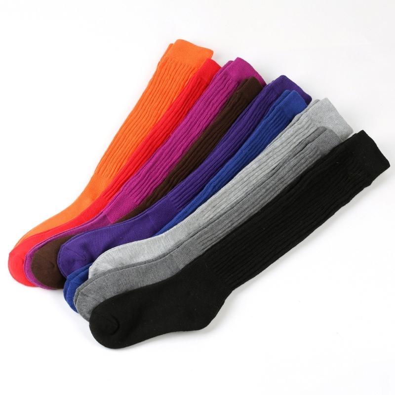 Women Calf Socks, Middle Tube Solid Color Crew Socks Colorful Mid-length Stockings Fashion Socks for Women