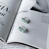 Silver Earrings with Natural Emerald 2.55ct (2151081)