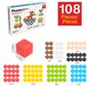 108 Magnetic Cube Building Magnetic Construction Building Blocks with Idea Educational Sensory Toy for School PicassoTiles PMC108 Blocks, 1-Inch
