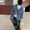 Boys' Wool Knitted Cardigan - 2025 Autumn Style Korean Version