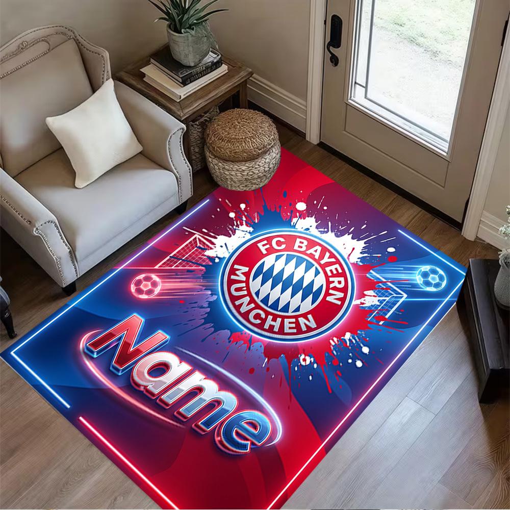 Bayern Munich Fan Artwork Carpet Suitable for Outdoor Foyer Living Rooms Game Room Antislip Carpet Office Home Decor