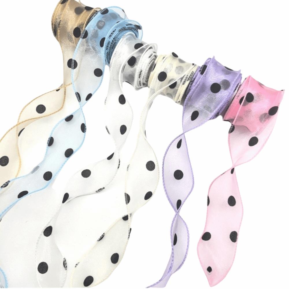 10 Yards Length Organza Ribbon Solid Color Tulle Ribbon Chiffon Ribbon Flower Bouquet Packaging