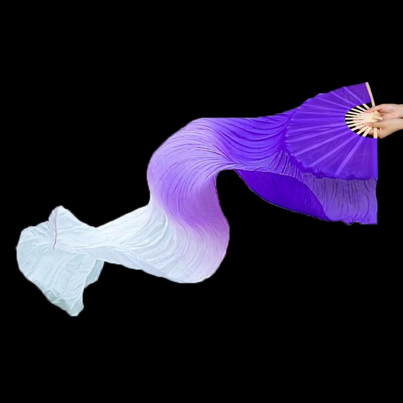 Dancing Fan Extended Floating Head Gradient Color Dance Fans Portable Belly Dance Fan Dance Performance Wedding Long Fans