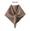 100% Pure Cashmere Women's Knit Triangle Scarf - Neck Warmer & Protector for Autumn/Winter