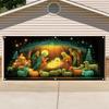 Christmas Front Door Cover Religious Fluorescent Front Door Jesus Scene Backdrop Hanger Backdrop Christmas Decoration For Indoor