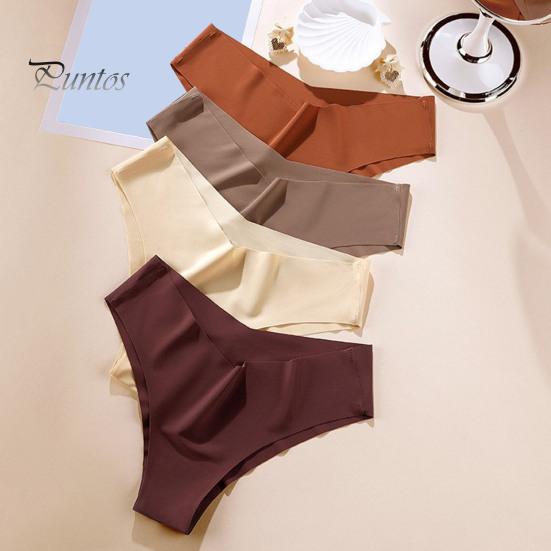 Dame truser Sømløs Middels Høyde Is Silke God Pusteevne Ensfarget Slim Fit Tynn Hurtigtørkende Casual Sport Undertøy Dame Briefs