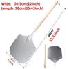 58 56 66 Cm Aluminum Pizza Peel Shovel with Wooden Handle Cake Shovel Baking Tools Cheese Cutter Peels Lifter Tool Pizza Shovel