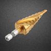 High Speed Steel Stepped Cone Drill Bit Titanium Coated Hole Saw  Power Tools