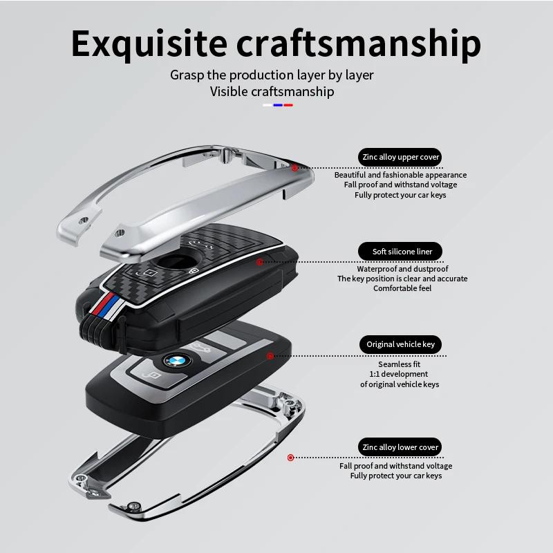 Legierung Auto Fernbedienung Schlüssel Fall Abdeckung für BMW 1 2 3 4 5 6 7 Serie X1 X3 X4 X5 X6 F36 F25 F26 F30 F34 F10 F07 F20 Z10 G30 F15 F16