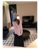 2025 Autumn Floral A-line Slimming Skirt with Elastic Waist for Women