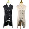 Retro Herr Steampunk Svansrock Jacquard Västrock Med Nedvikt Krage