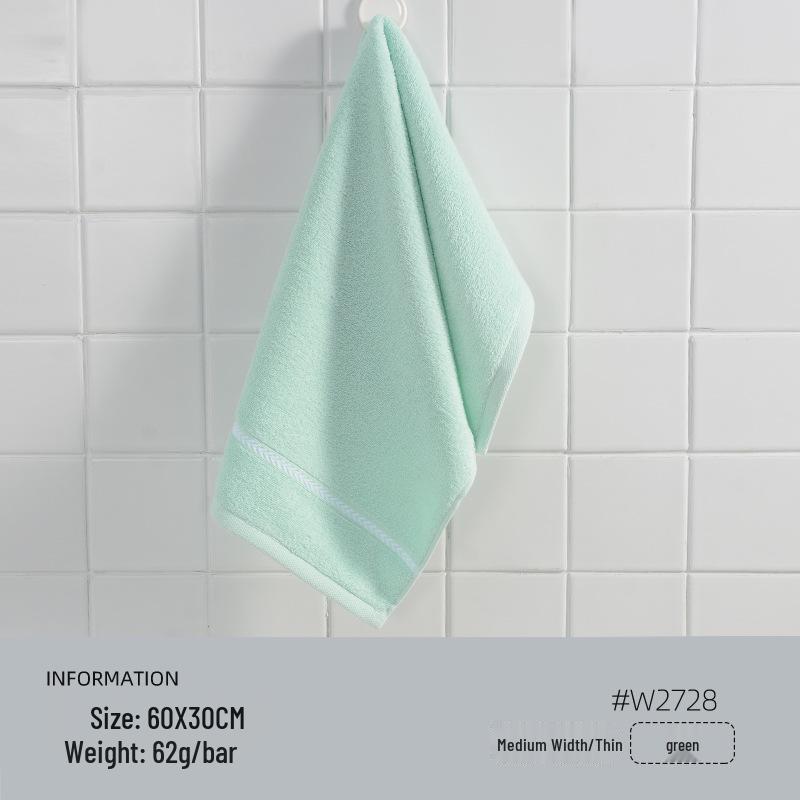 Jieliya All-Cotton Face Towel - Absorbent, Comfortable, Solid Color with Embroidered Logo for Men & Women