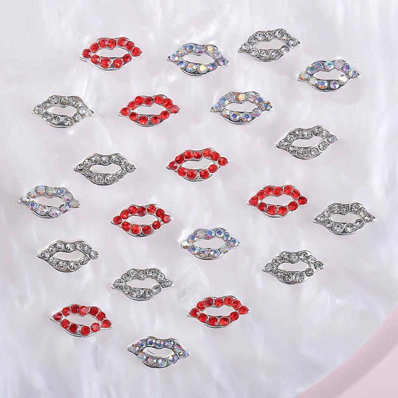 

WTEMPO Lips Shaped Designs Nail Charms Kit 3D Cute Mini Mixed Color DIY Nail Art Decorations Manicure Decorations, Creative Carfts Making Supplies random*30pcs разноцветный