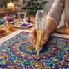 3D Pixel Puzzle Bead Positioning Pen Anti-slip Jam-Free Fuse Bead Pen Multi-functional Educational Beaded Pen Christmas Art