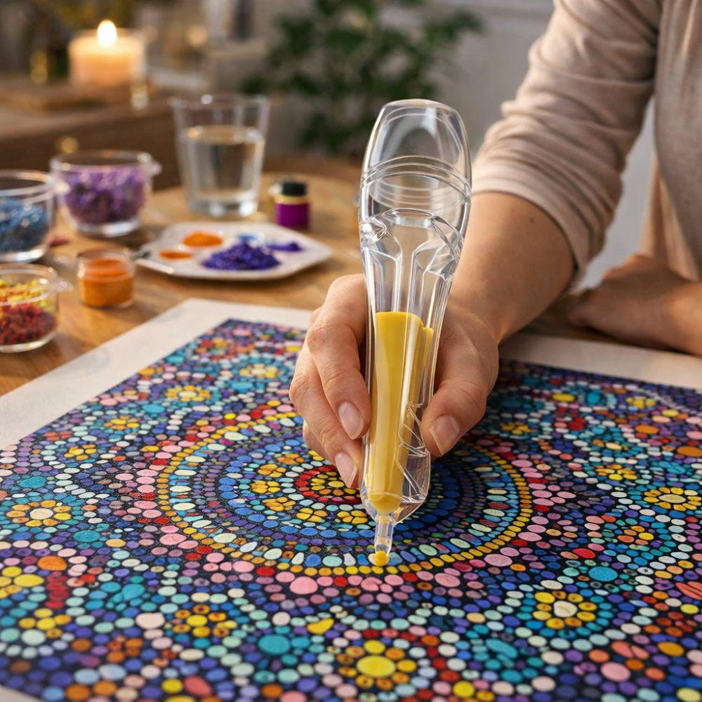 3D Pixel Puzzle Bead Positioning Pen Anti-slip Jam-Free Fuse Bead Pen Multi-functional Educational Beaded Pen Christmas Art