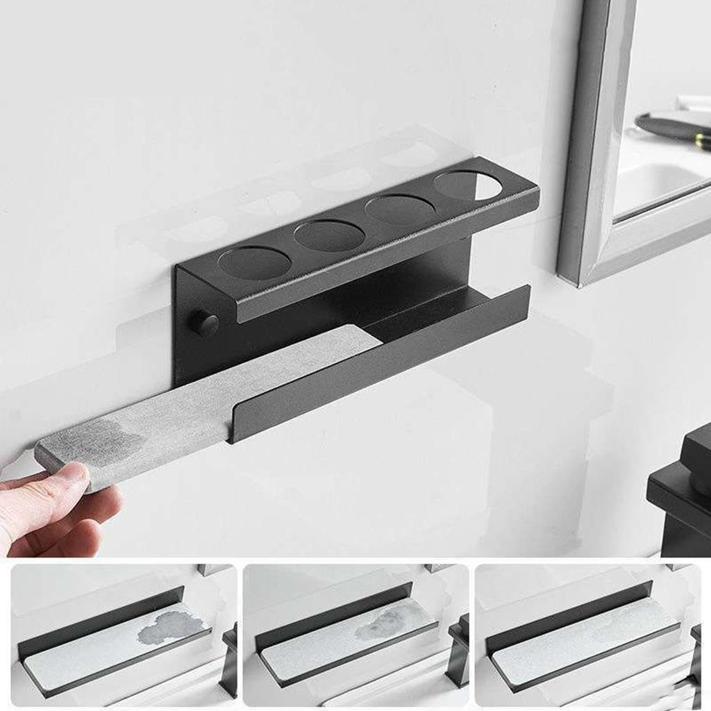 Suport de periuțe de dinți montat pe perete pentru duș, organizator umeraș pentru periuțe de dinți și pastă de dinți pentru băi de cămin, 2/3/4 sloturi