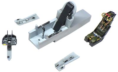 HMA Kfir C2 Cockpit Engine Plastic Model Parts 1/72 & (Airplane)