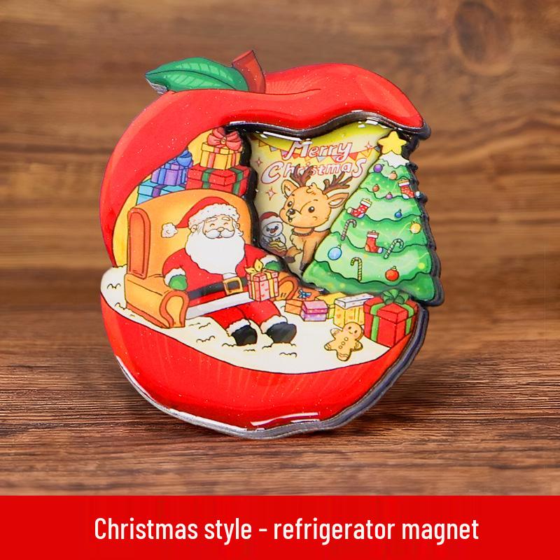 

Деревянные магниты на холодильник с рождественскими мультяшными персонажами - Креативные праздничные украшения и подарки своими руками