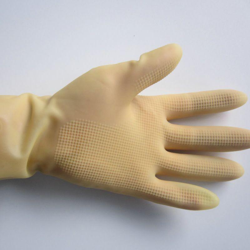 Thick Cow Tendon Latex Gloves - Oil, Acid & Alkali Resistant for Household and Industrial Use