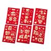 6Pcs Cute Lucky Red Pocket Cartooon New Year Red Packet Red Envelope Bag  Blessing Gift