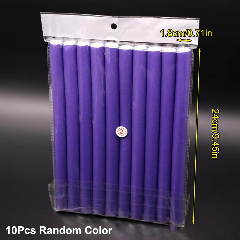 10Pcs Flexible Hair Curling Rod Hair Curler Makers Soft Foam Bendy Twist Curls Flexi Rollers Styling Tools No Heat Roller