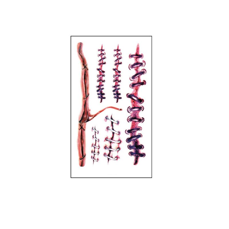 Halloween Temporary Tattoos Realistic Tattoo Stickers Halloween Party DIY Bloody Halloween Decorations Halloween Look 1PC