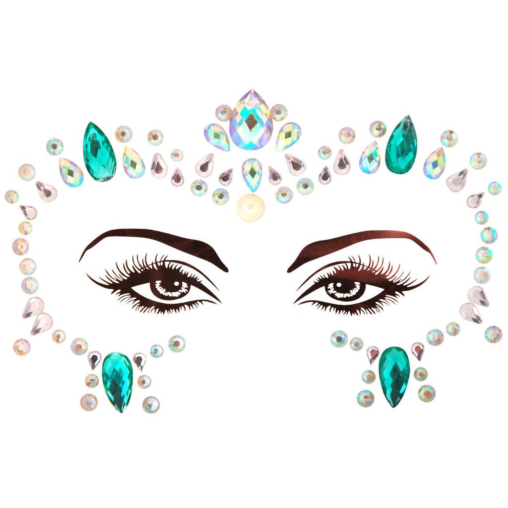 Crystal Tattoo Sticker Glitter Eyeliner Eyebrow Makeup Face Eyes Diamond Temporary Tattoo Rock Rhinestone 3D Eyeliner Stickers