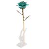 24K Gold Plating Rose Flower Vivid Details Brighter Color Artificial Long Lasting Rose Flower Gift with Base for