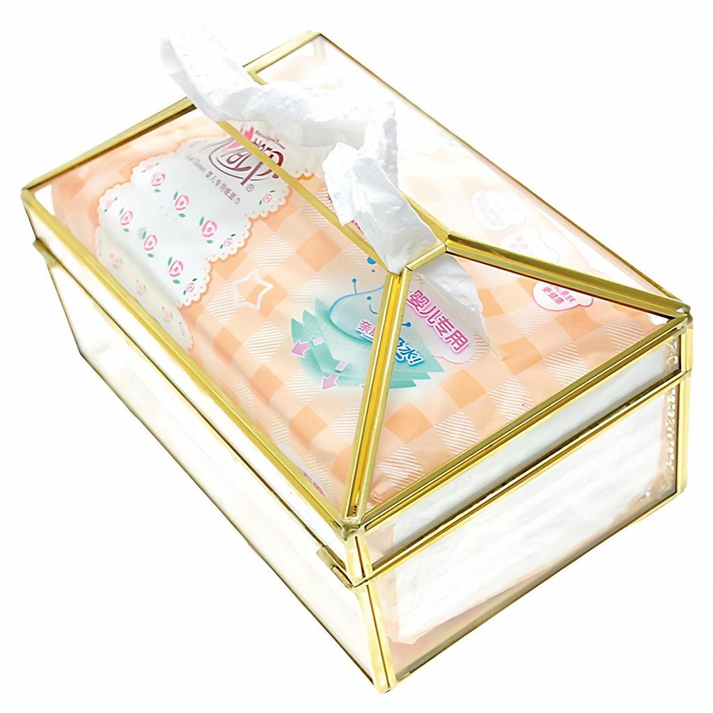 Nordic Glass Tissue Box: Waterproof, Creative Design for Home, Hotel, or Office