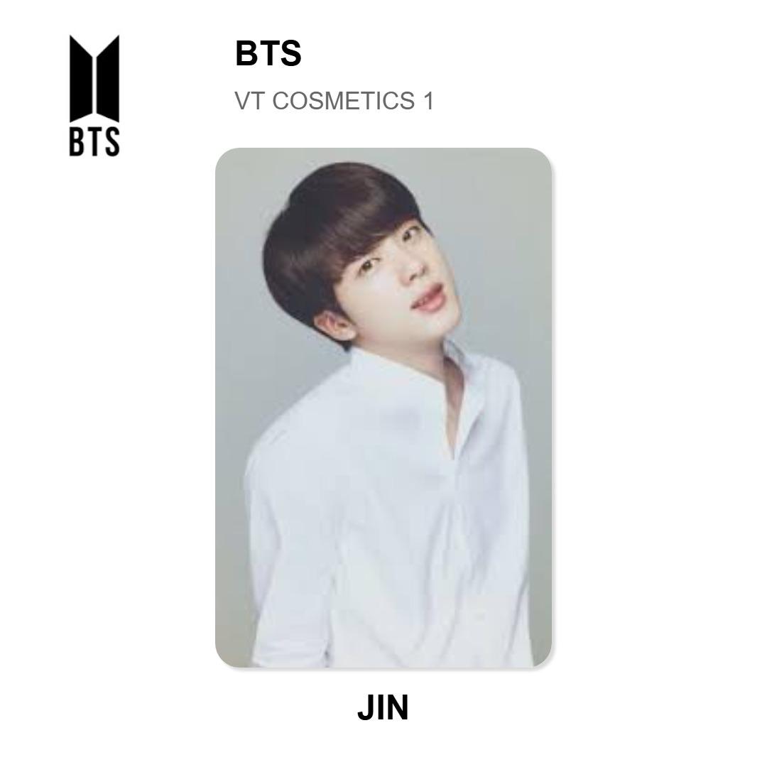 BTS VT COSMETICS 1 Official Photocard Jin