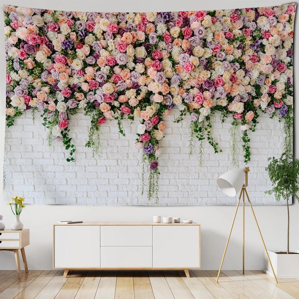 Arched Flower Path Garden Tapestry Indian Mandala Tapestry Wall Hanging Tapestries Boho Bedroom Wall Rug Couch Blanket 9 Size