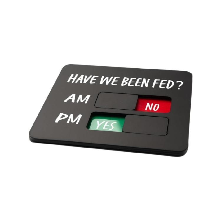 Pet Care Management Tool Feeding Schedule Sign Acrylic With Visible For Family Member To Track Needs