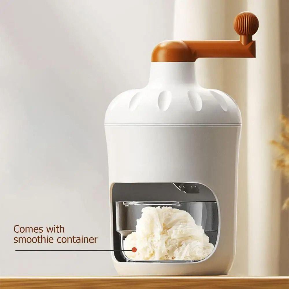 With Tray Hand Ice Crushers Machine Non-electric Ice Snow Shaver Shaved Ice Machine  Summer