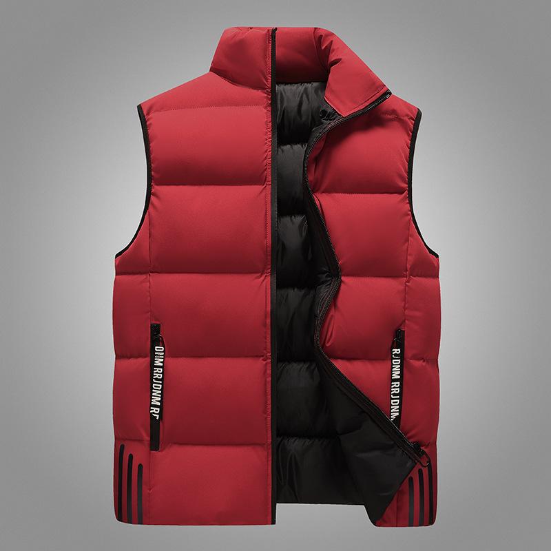 

Мужской однотонный хлопковый жилет, утолщенный, теплый, модный брендовый жилет, молодежный жилет 5XL