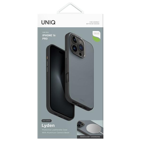 Uniq Etui Lyden Ds Iphone 16 Pro 6.3    Magclick Charging Niebiesko-Czarny/Washed Blue-Black