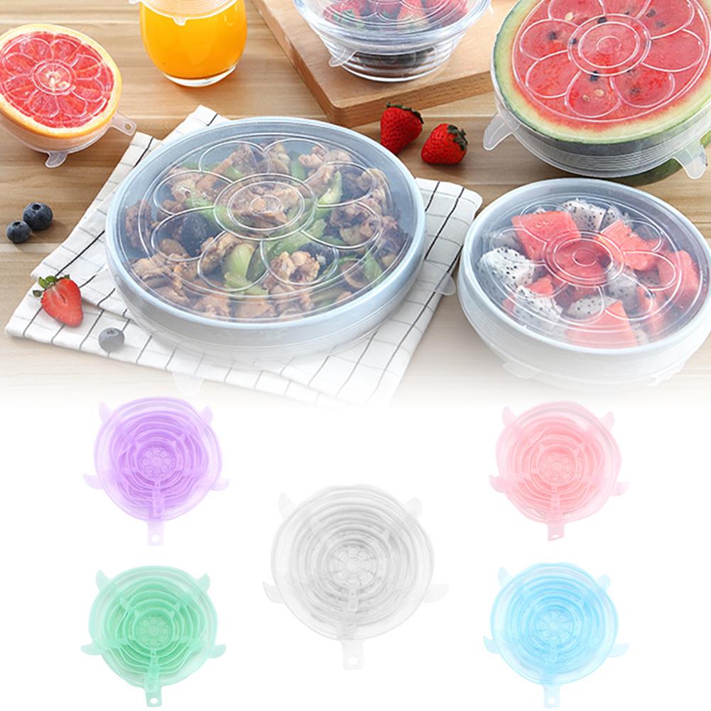 

Silicone Fresh Lid Super Stretch Fruit Bowl Cover Universal Food Easy Fit Sealed Suction Lid for Cof