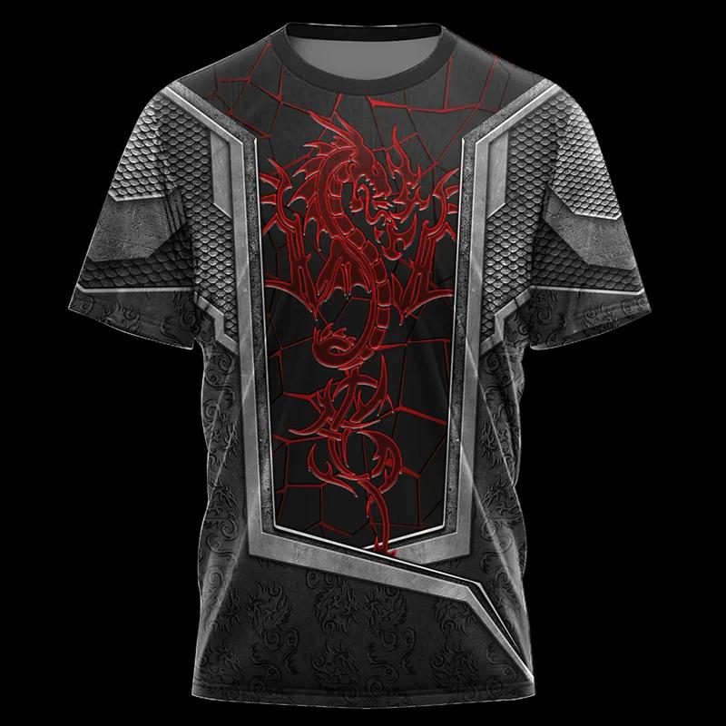 2026 T Shirts For Men New Fashion Oversized Tops Unisex Dragon Graphic 3D Print
