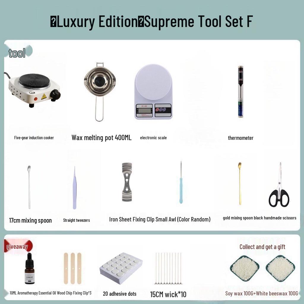 Aroma Candle DIY Kit: Wax Melting Pot & Tools for Homemade Candles