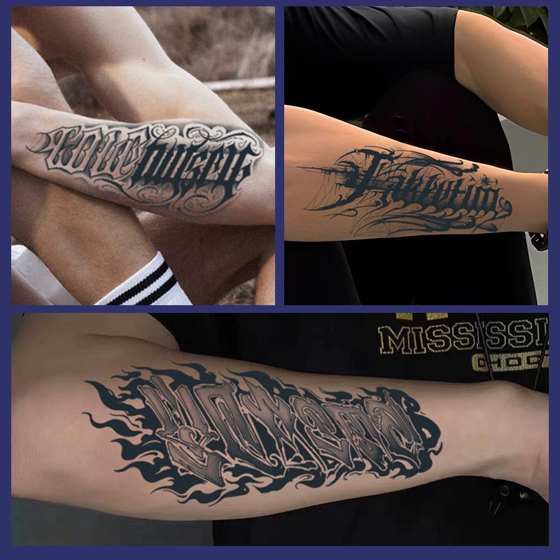 Waterproof Long-lasting European-American Herbal Arm Tattoo Sticker for Men