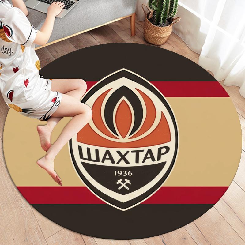 Shakhtar Donetsk Round Area Rug,Carpet Rug for Living Room Bedroom Sofa Playroom Decor,Non-slip Floor Mat