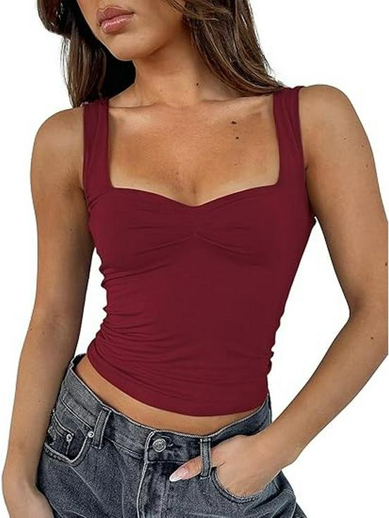2026 European & American Fashion Sexy Women s Spaghetti Strap Sleeveless Top M