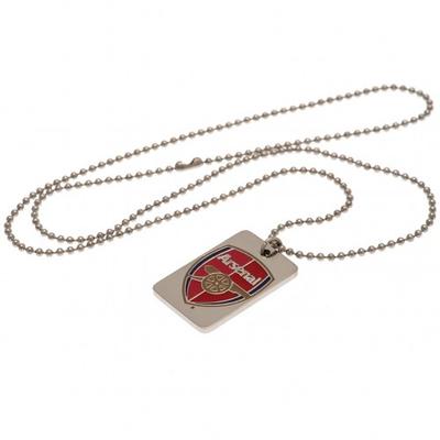 Enamel Crest Dog Tag And Chain