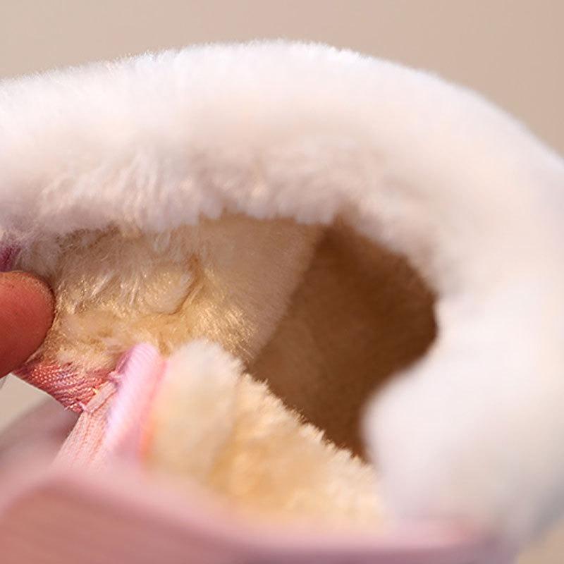 Baby Boots 0-2 Years Fleece-Lined Warm Infant Shoes with Soft Soles for Boys & Girls Cute Casual Shoes for Kids